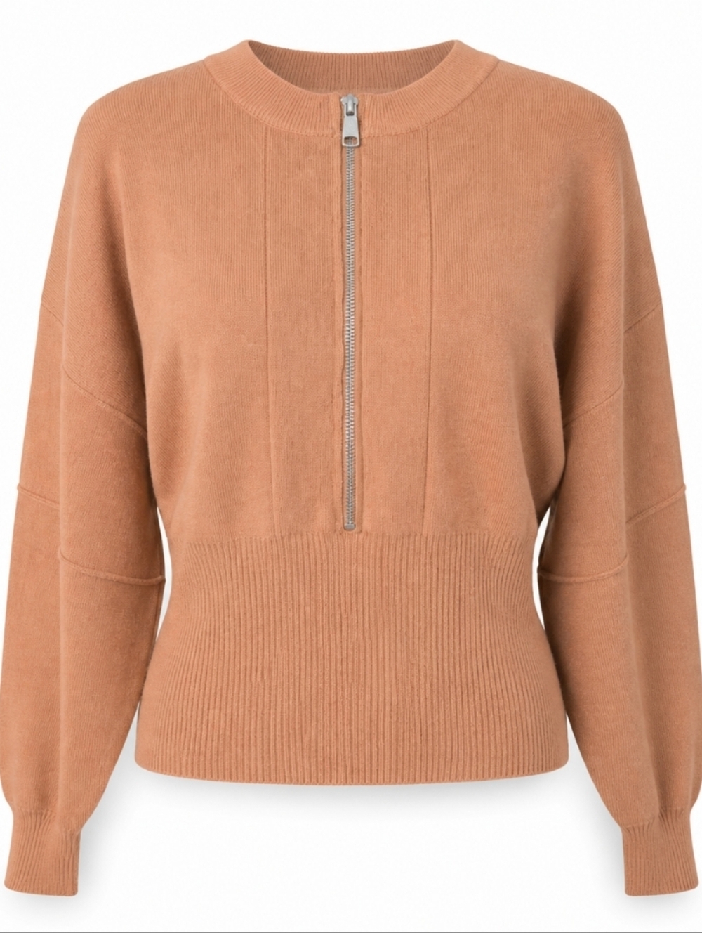Anthropologie half zip pullover sweater in size small. Camel/tan